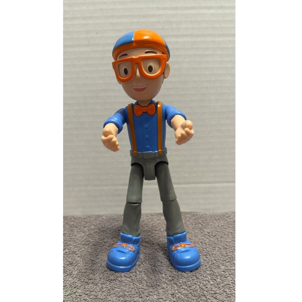 Nickelodeon Preschool Poseable Boy Action Figure Blue Orange Hat Suspenders‎